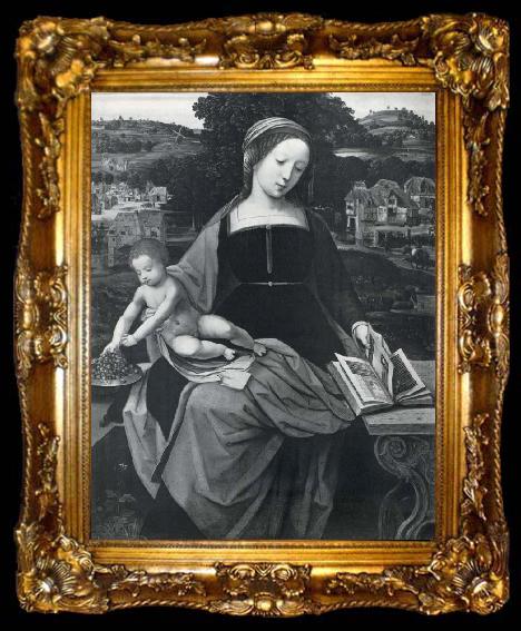 framed  MASTER of Female Half-length The Virgin and child, ta009-2